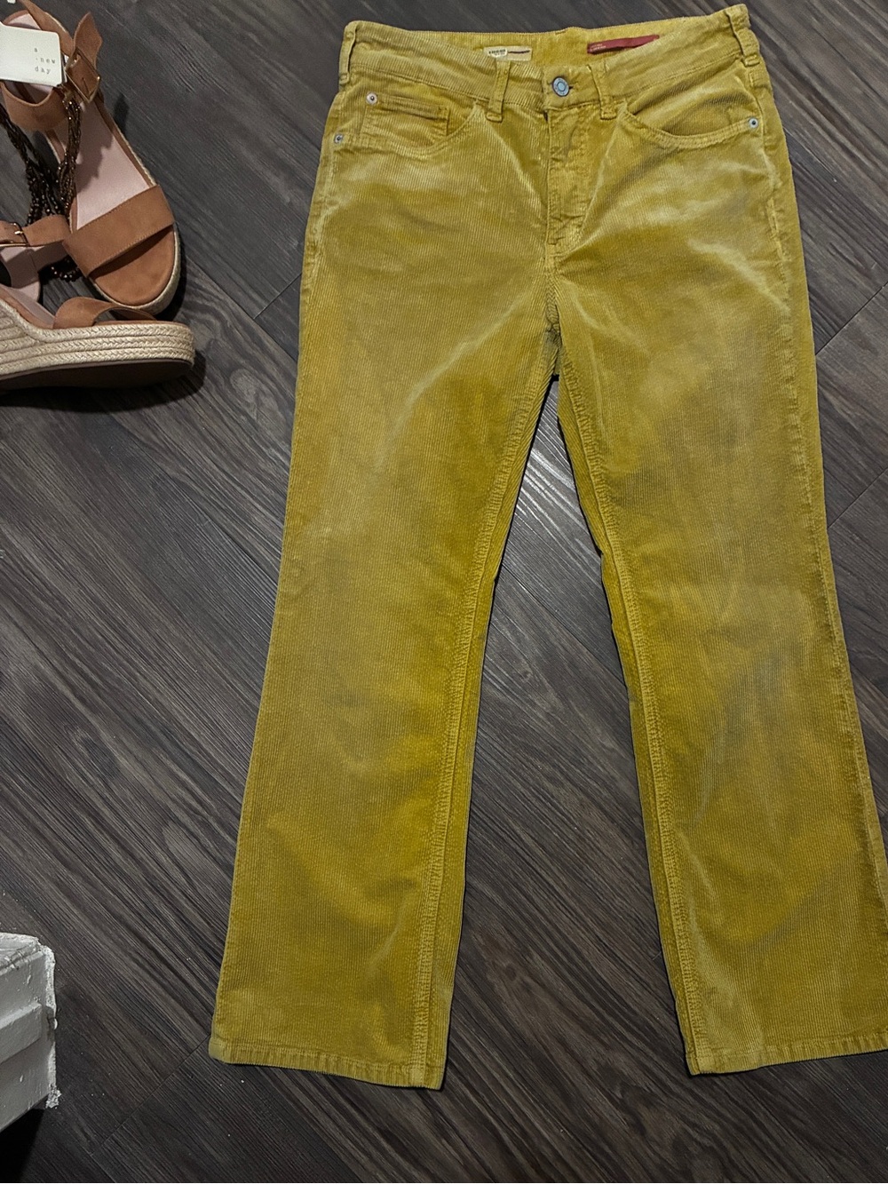 The Yaya Mid-Rise Corduroy Crop Flare Jeans from Pilcro - Urban Outfitters